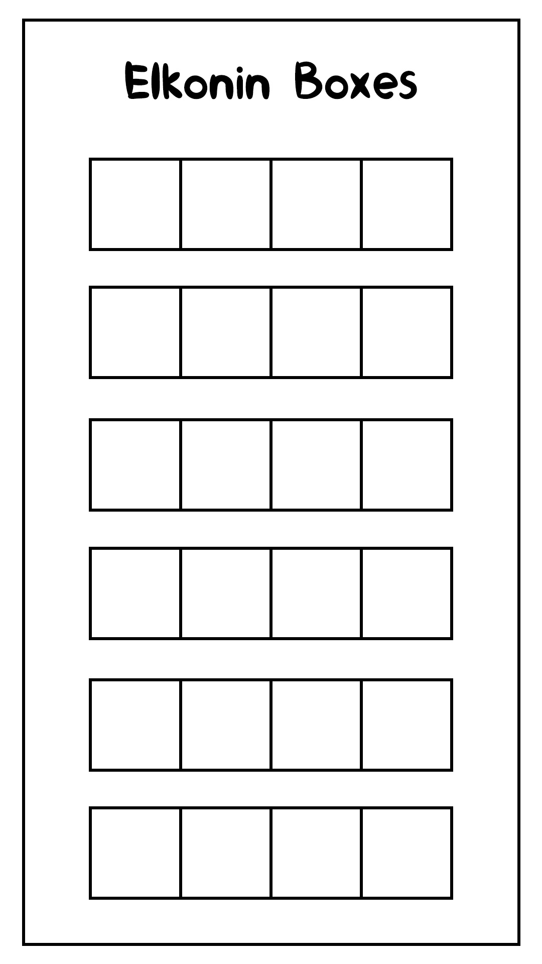 Free Printable Sound Boxes Template