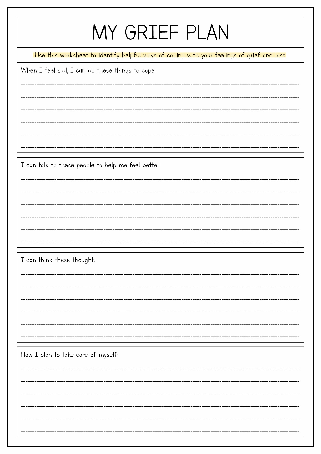 Free Printable Grief Journal Printable World Holiday