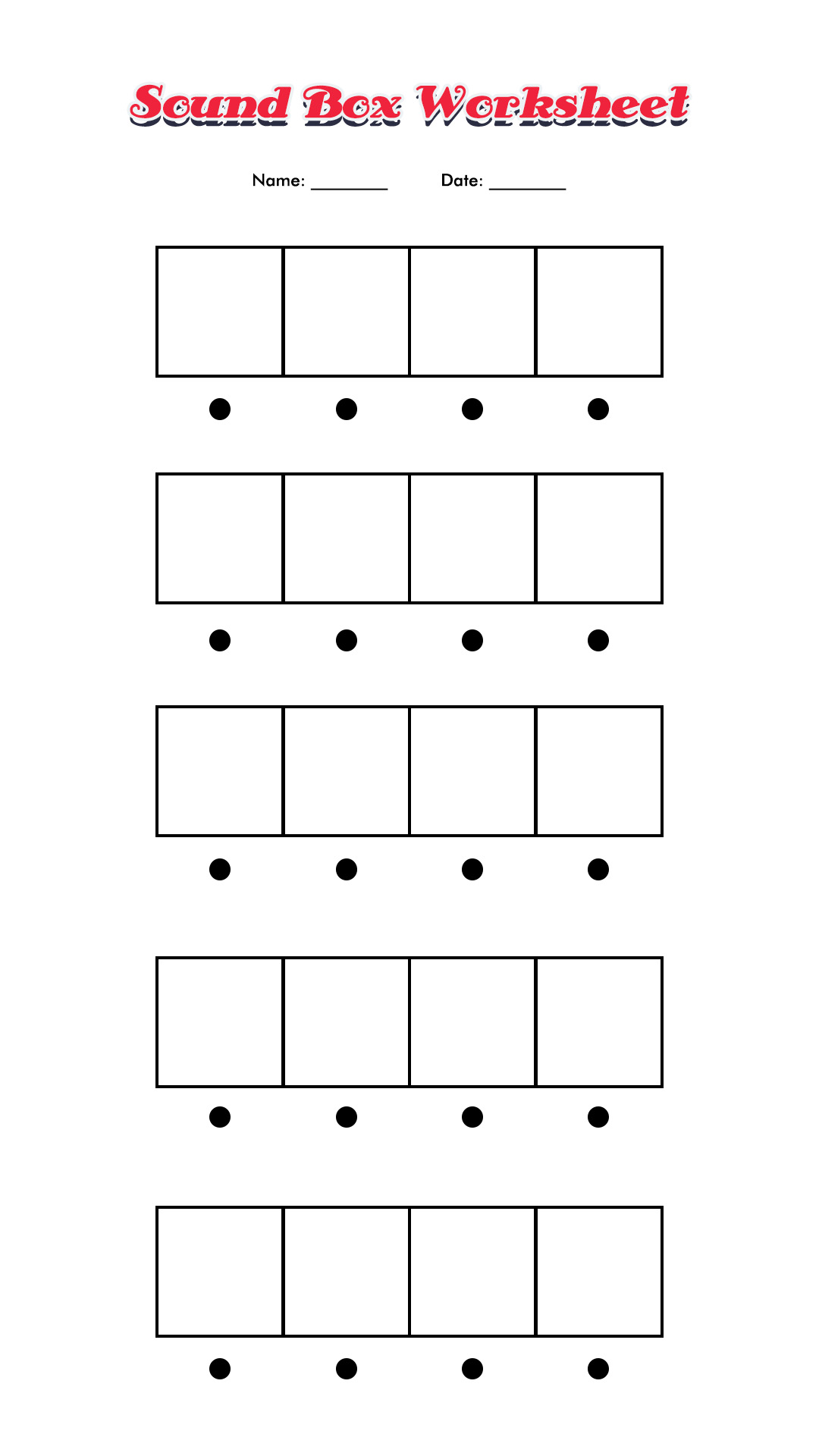 Free Printable Elkonin Boxes Template Printable Templates