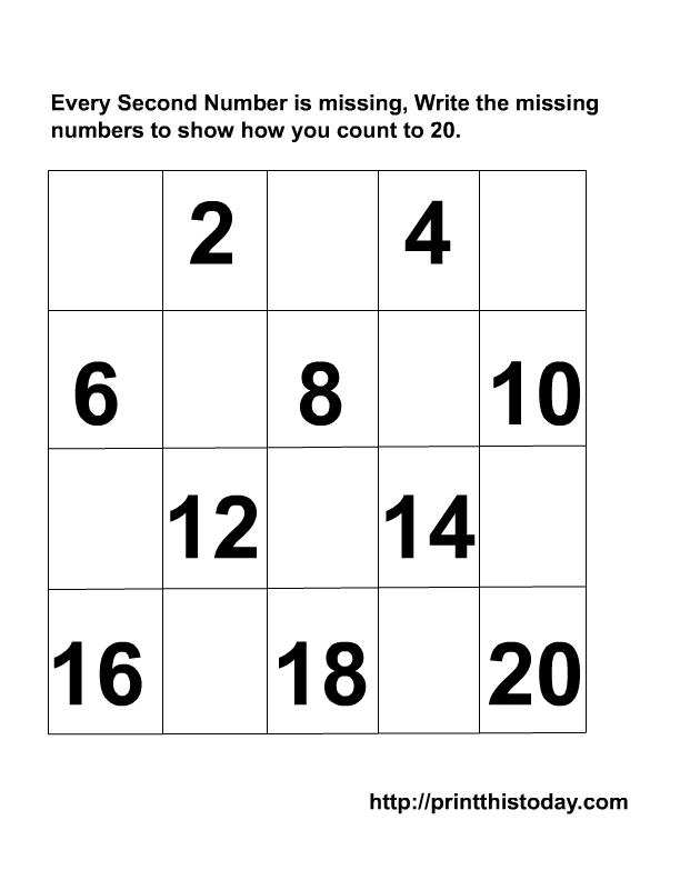 14 Images of Write The Missing Number Worksheet