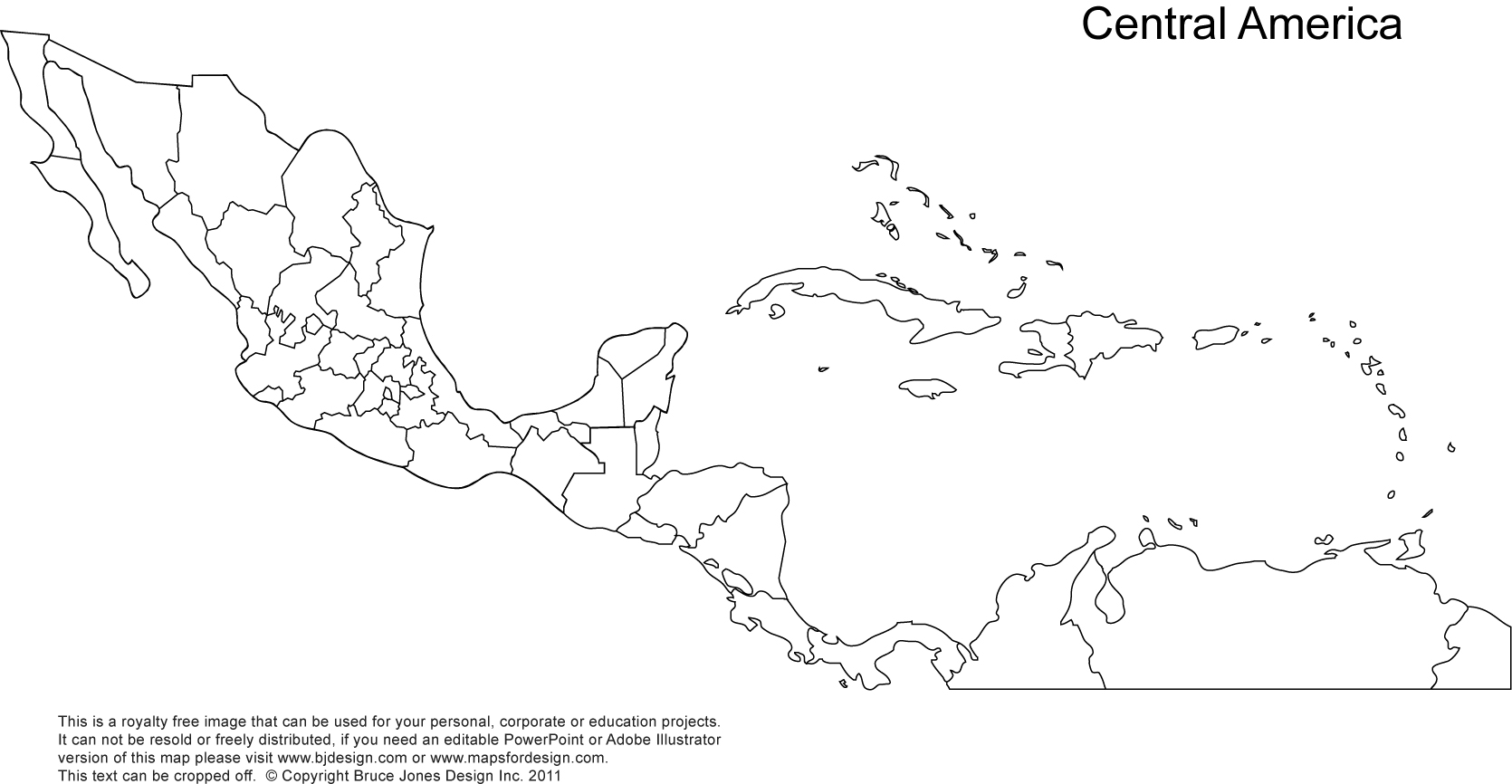 printable-central-america-map