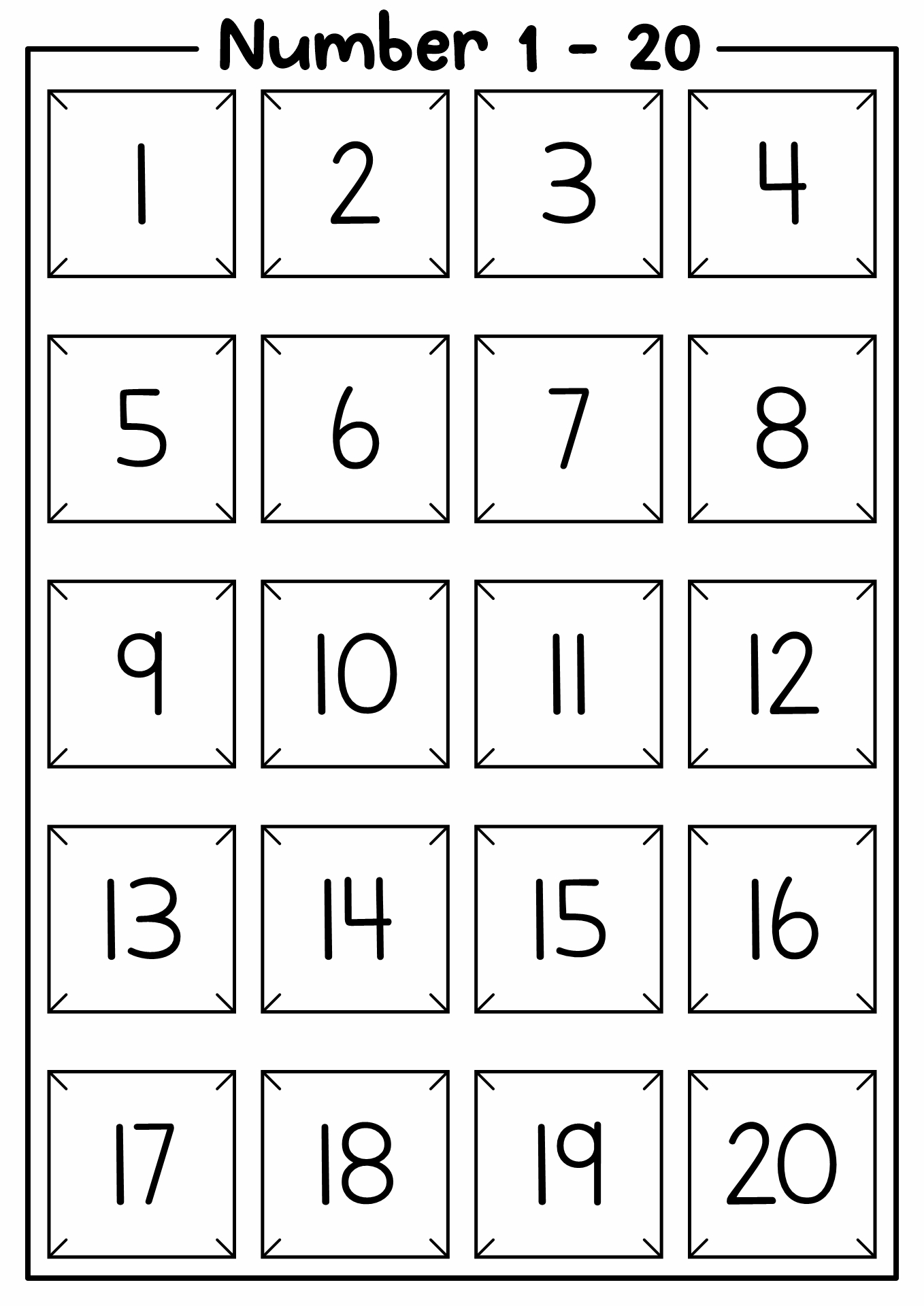 Numbers Printables 1 To 20