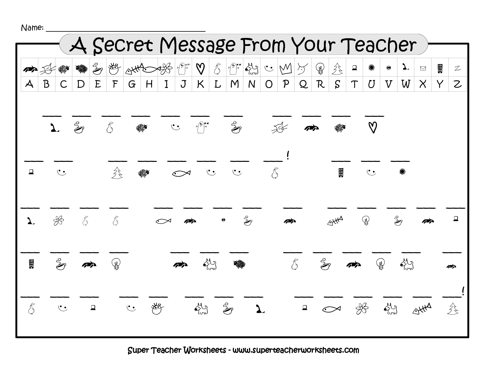 12 Best Images of Crack The Code Worksheets - Worksheet Secret Code