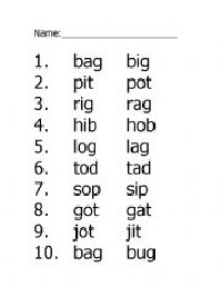 Vowel Consonant E Words Worksheets