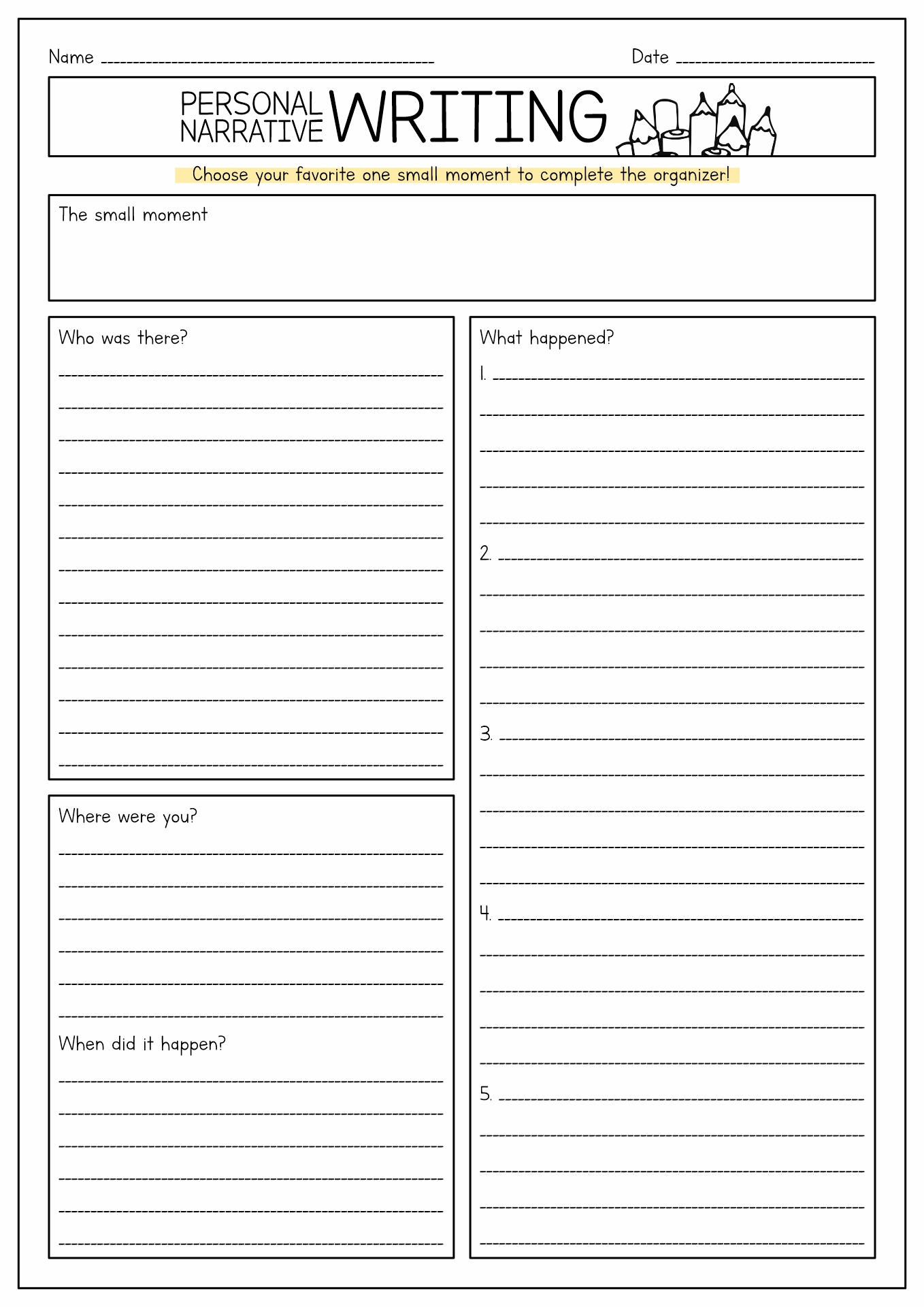 Narrative Writing Exercises