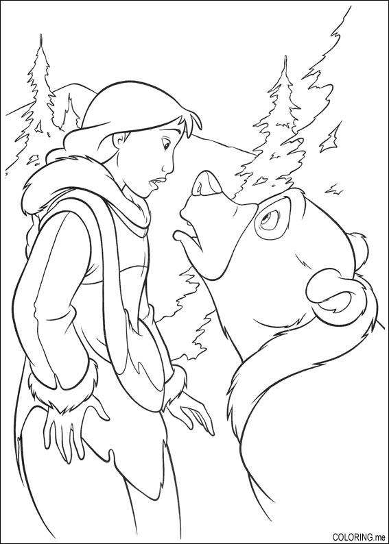 Bear Face Coloring Page
