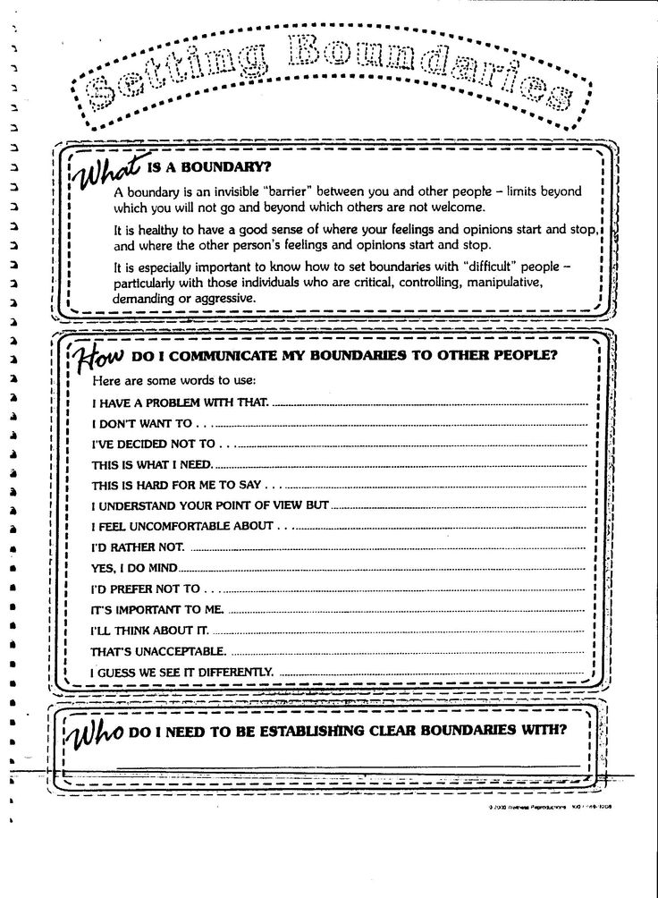 16 Best Images of Codependency Boundaries Worksheet - Healthy