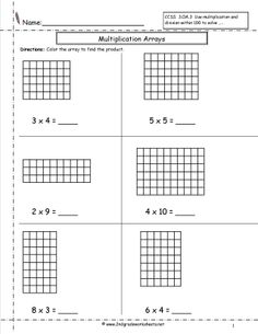 12 Best Images of Math Array Worksheets - Repeated Addition Arrays