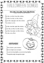 Printable Kids Halloween Songs