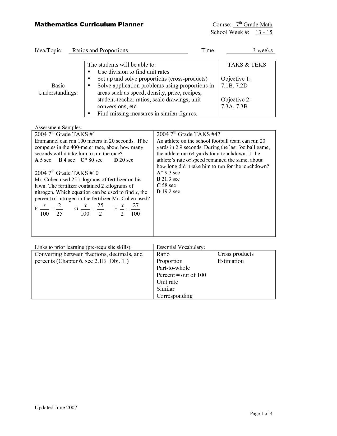 7 Best Images of Ratios And Proportions Worksheets 7th Grade