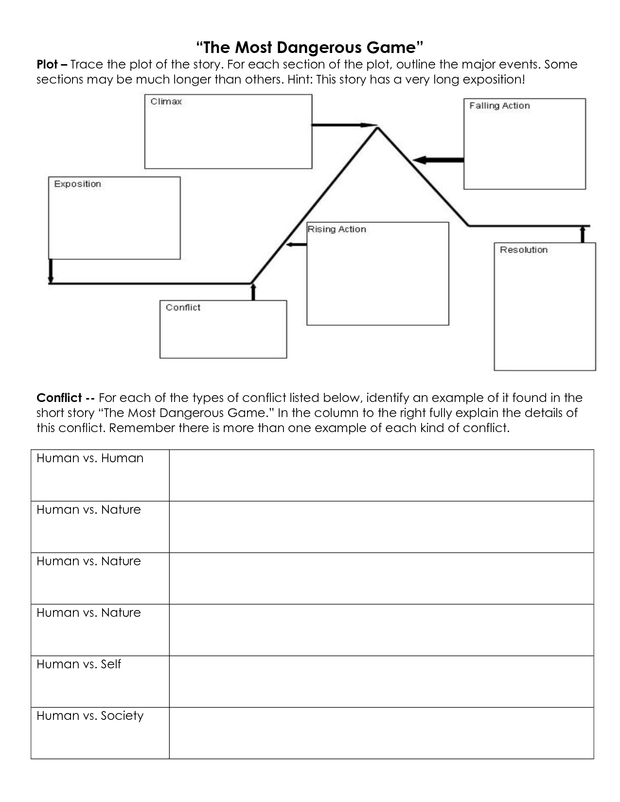 15 Best Images Of Exposition Of A Story Worksheets