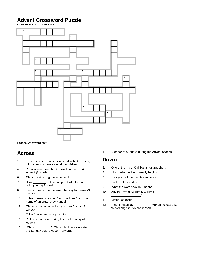 Advent Crossword Puzzles Printable