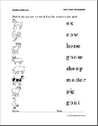 Farm Animal Worksheets Preschool