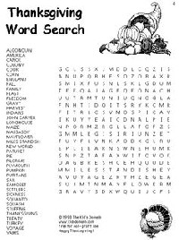 Free Thanksgiving Word Search Middle School