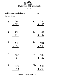 Printable Math Addition Worksheets
