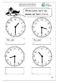 Time Worksheet Half Hour