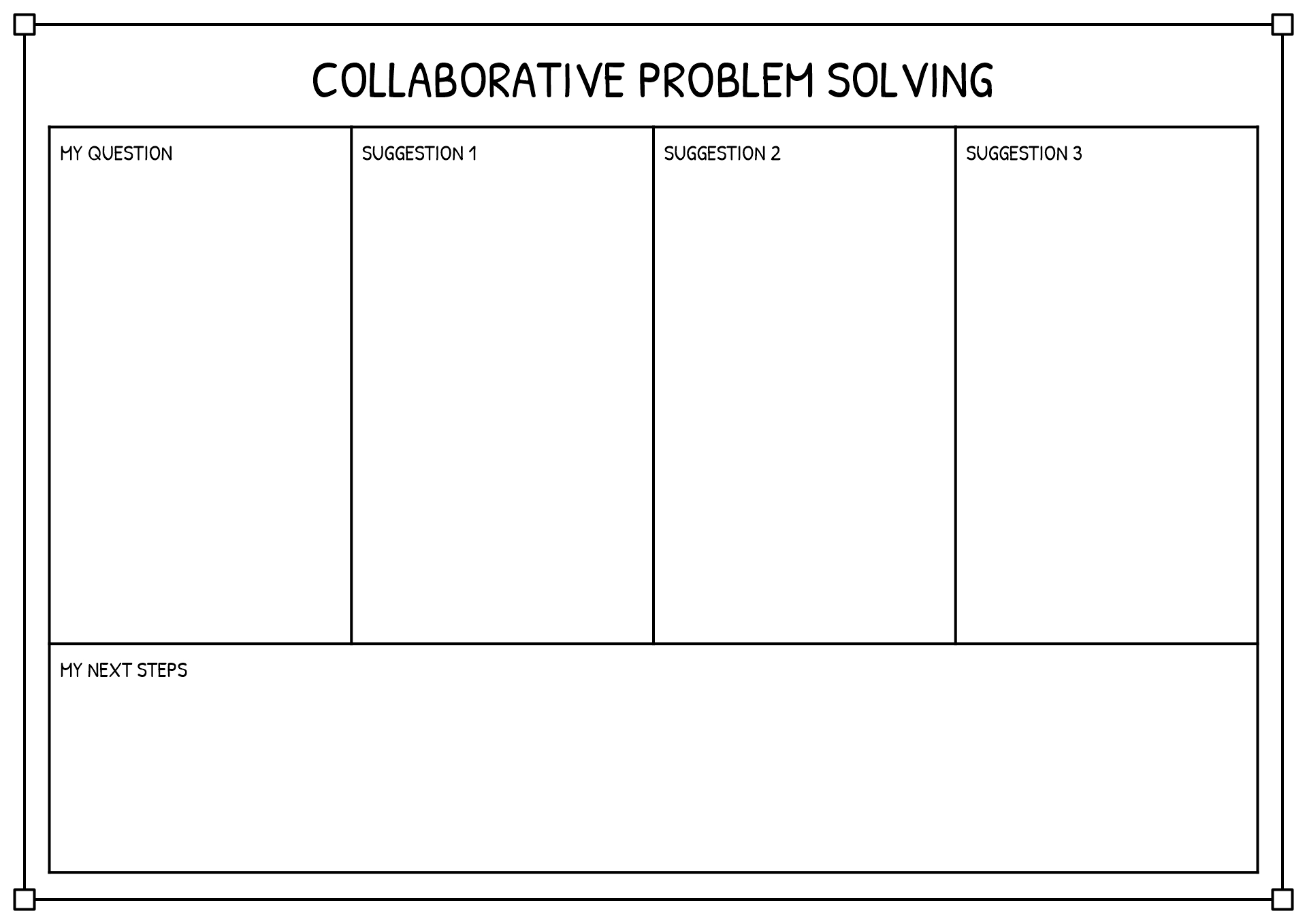 collaborative problem solving handout