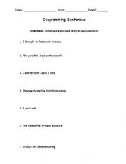 12 Images of Diagramming Sentences Worksheets With Answers