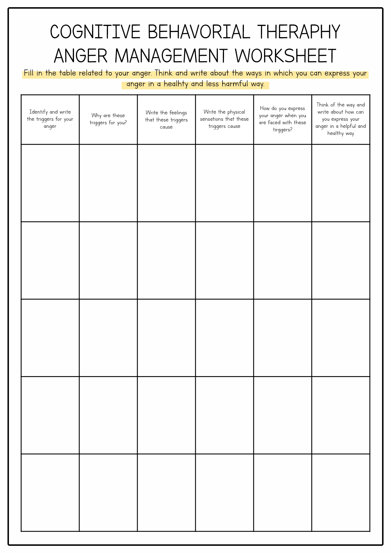 19 Best Images of Anger Worksheets For Adults  Anger Management Skills Worksheet, Anger 