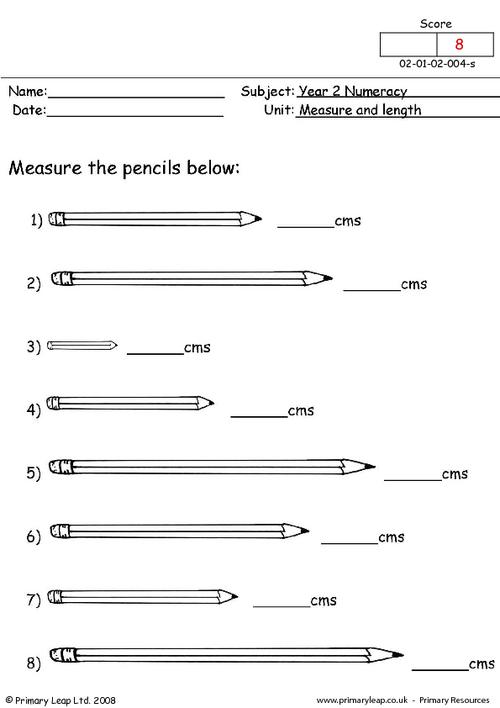 13 Best Images Of Length Worksheets For Kindergarten Estimating