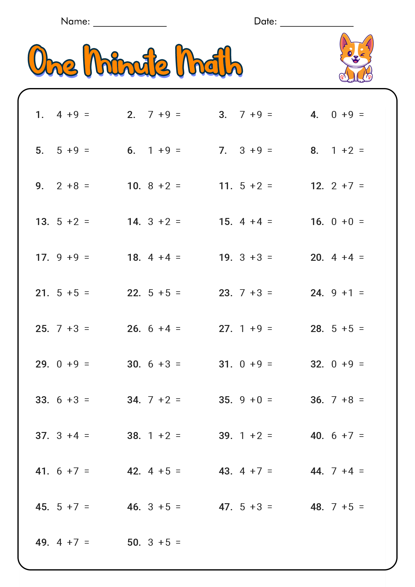 1-minute-maths-practice-worksheets-for-grade-1-creativeworksheetshub