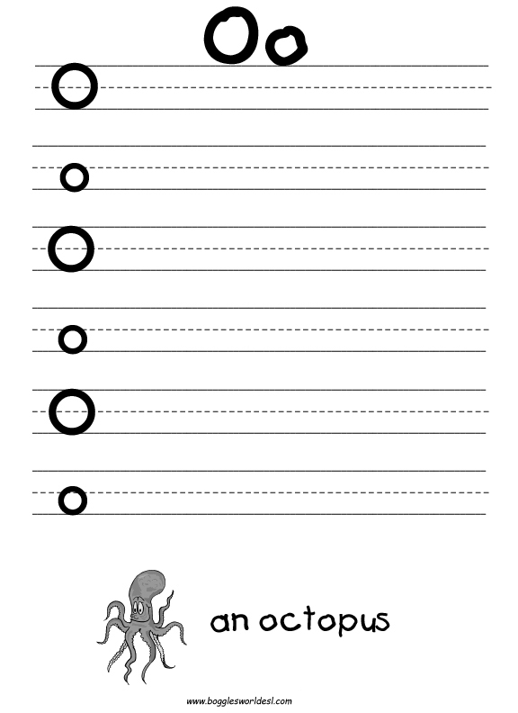 11 Best Images of O Printable Worksheets  Free Cursive Writing