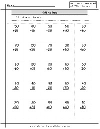 Adding Two Digit Numbers Worksheet