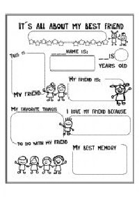 All About My Friend Worksheet