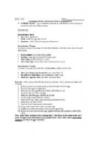 Com Mas with Introductory Phrases Worksheet