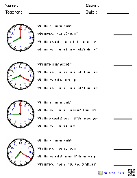 Printable Time Worksheets 3rd Grade Math