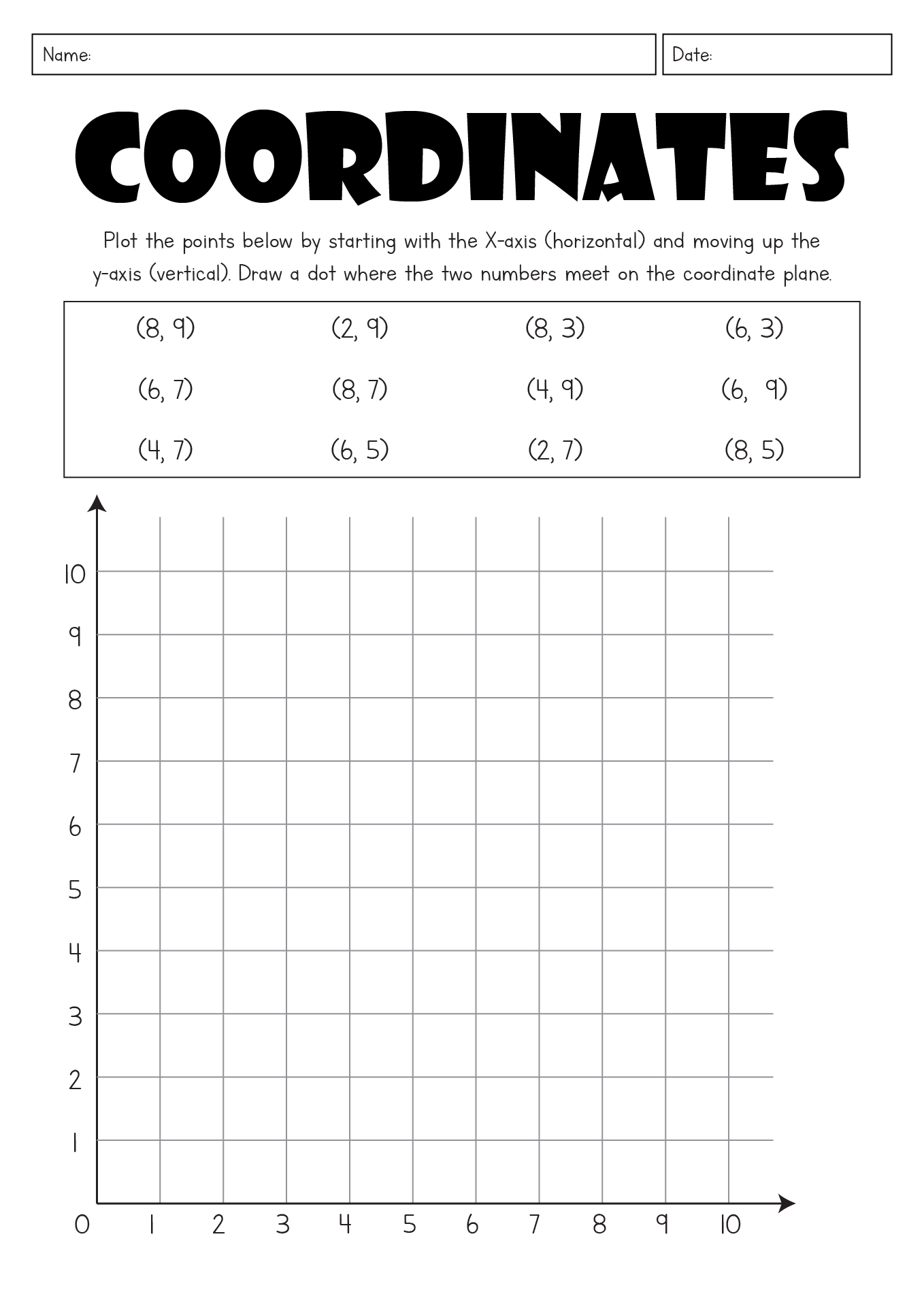 12 Best Images Of Coordinate Graphing Worksheets 5th Grade 5th Grade