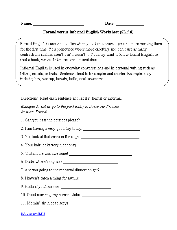 16 Best Images of 5 Grade English Worksheets - Grammar ...