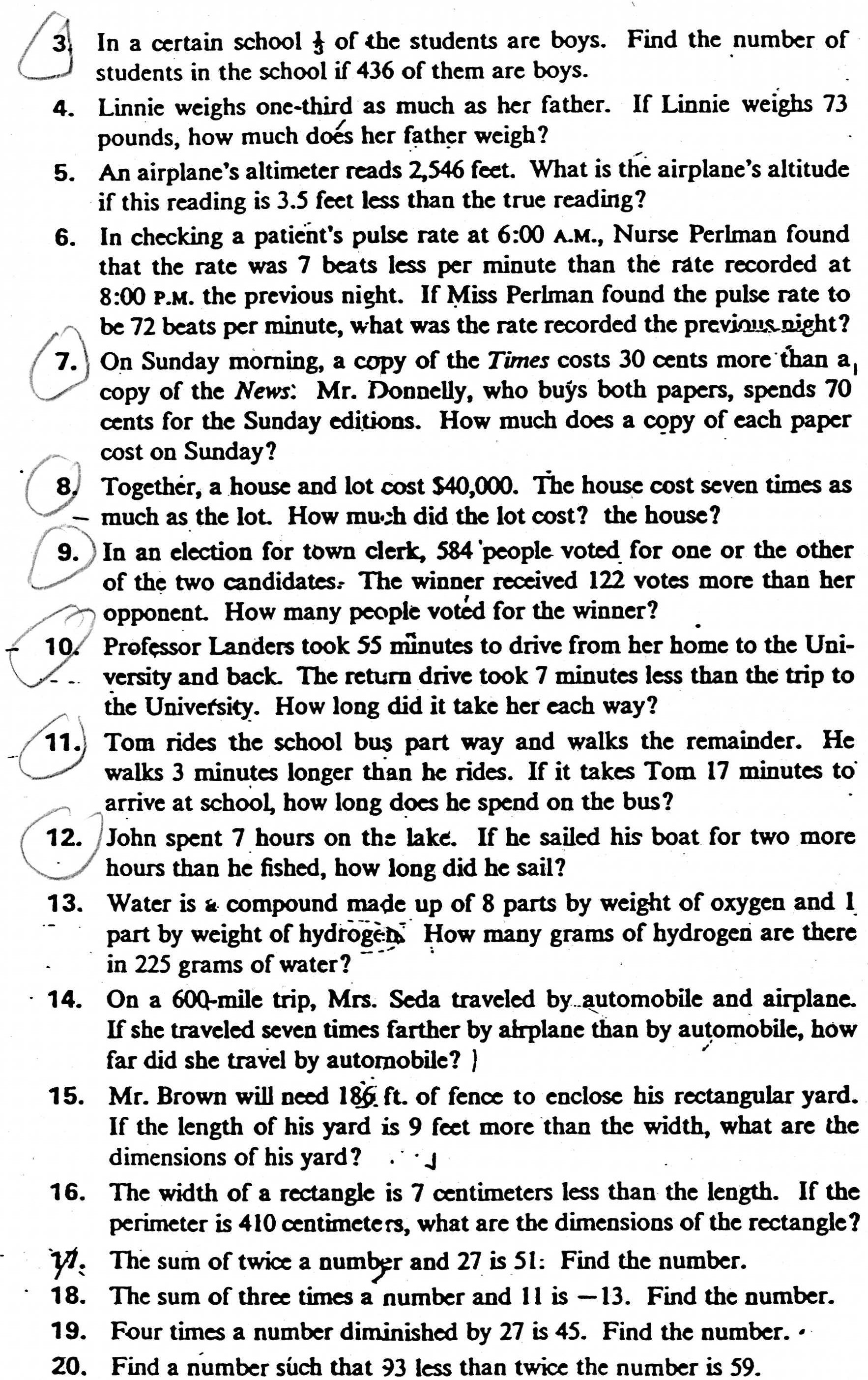 14 Images of 9th Grade Worksheets Word Problems