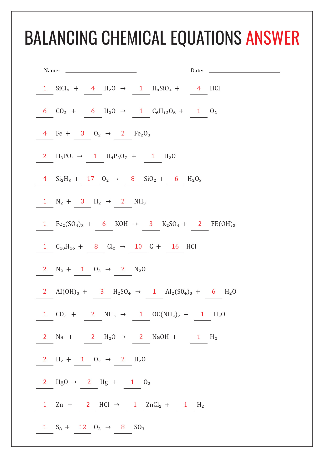 Balancing Equations Grade 10 Worksheet algebra worksheetsbalancing equations worksheet 9th Balancing Equations Grade 10 Worksheet algebra worksheetsbalancing equations worksheet 9th