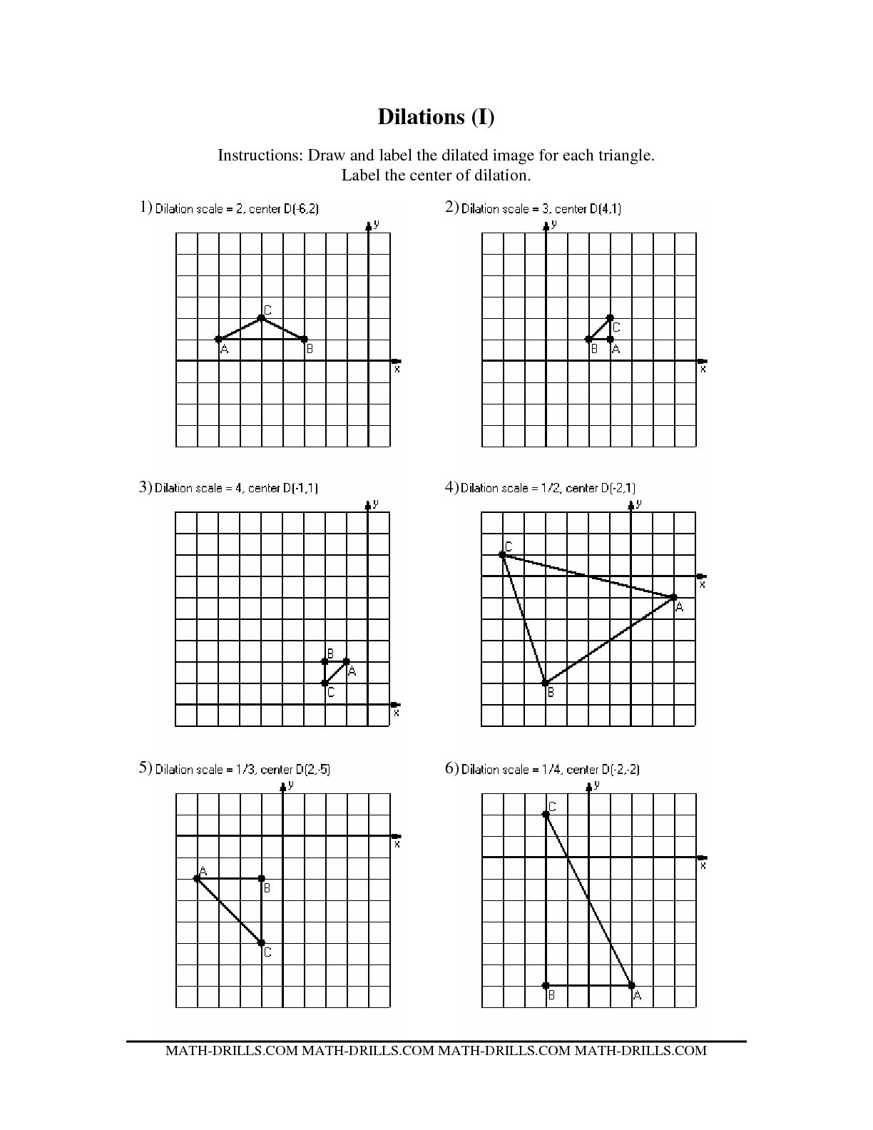 13 Best Images of Transformations Worksheets 8th Grade - Geometry
