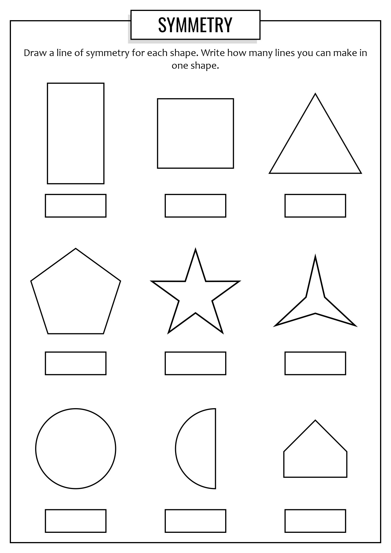Lines of symmetry worksheet pdf with answers Lines of symmetry worksheet pdf with answers picture
