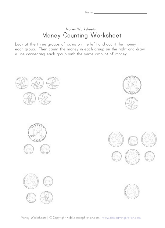 Money Amounts Worksheets