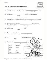 2nd Grade Adjective Worksheets