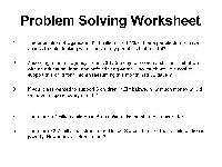 Adult Problem Solving Worksheets