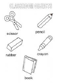 Classroom Objects Worksheets