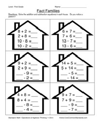 Common Core 1st Grade Math Worksheets