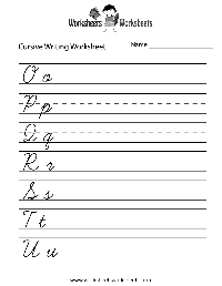 Free Cursive Writing Worksheet Printables