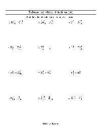 Hard Math Worksheets Fractions