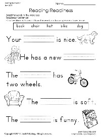 Kindergarten Grade Reading Worksheets