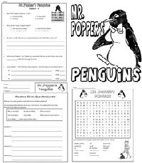 Mr. Popper's Penguins Worksheets