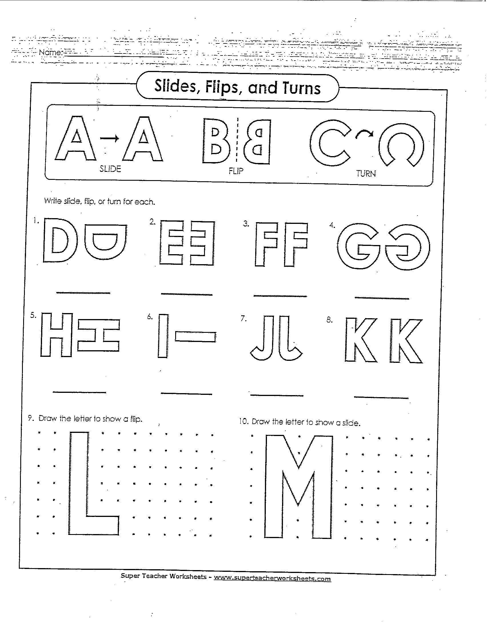 13 Best Images of Transformations Worksheets 8th Grade - Geometry