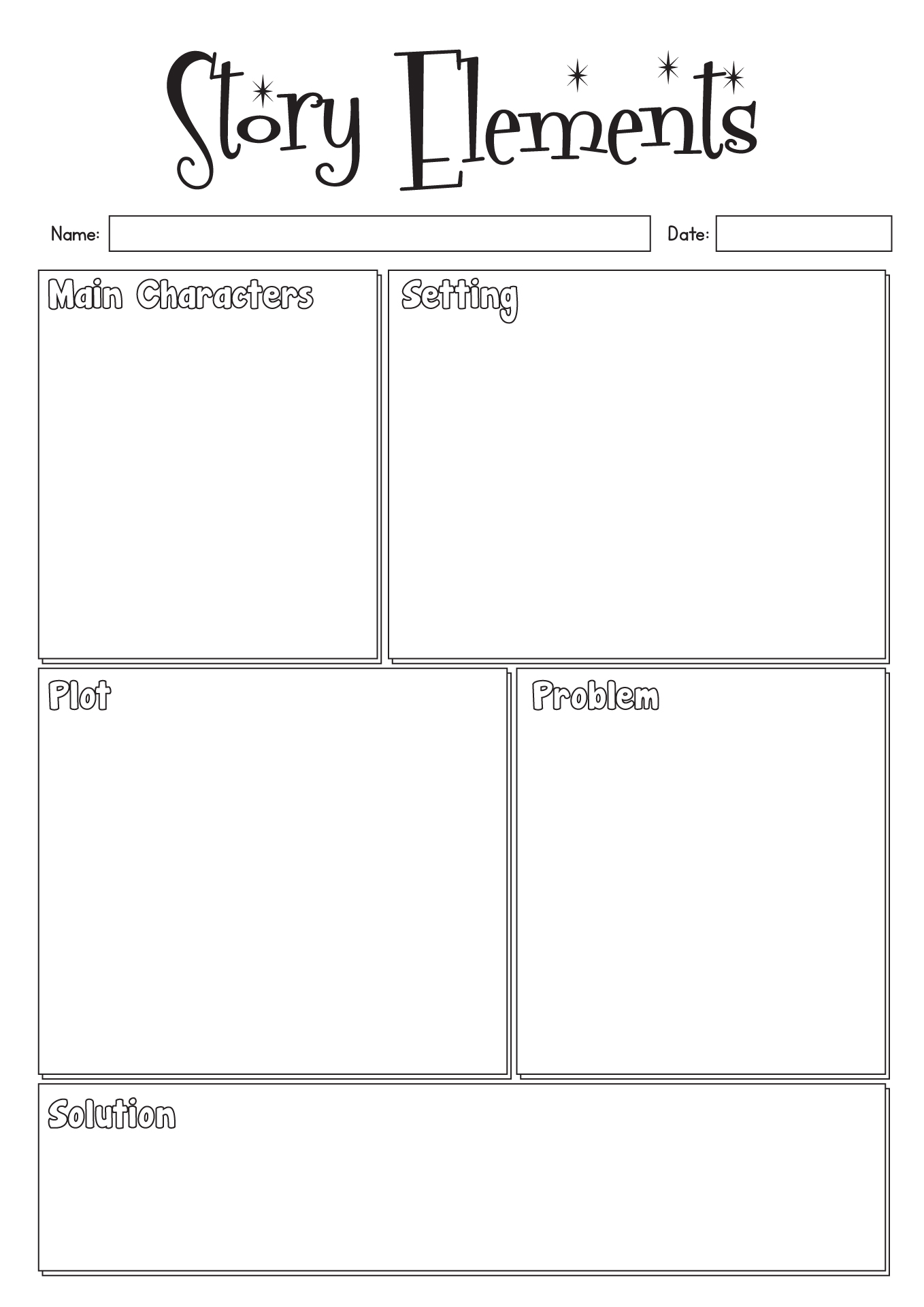 Story Elements Graphic Organizer Gambaran