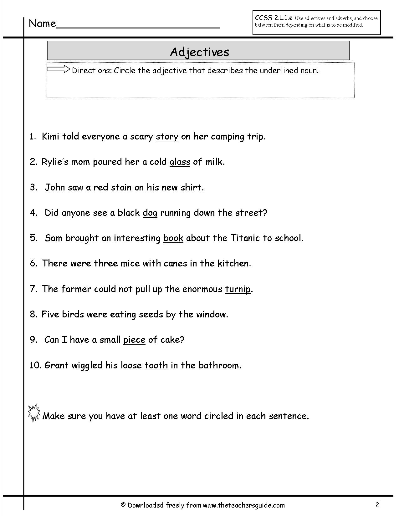 14 Best Images Of Descriptive Adjectives Worksheet Adjectives Worksheet Grade 2 Adjectives