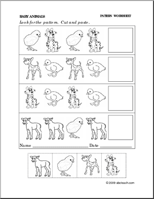 15 Best Images of Mother Baby Animal Match Cut And Paste Worksheet