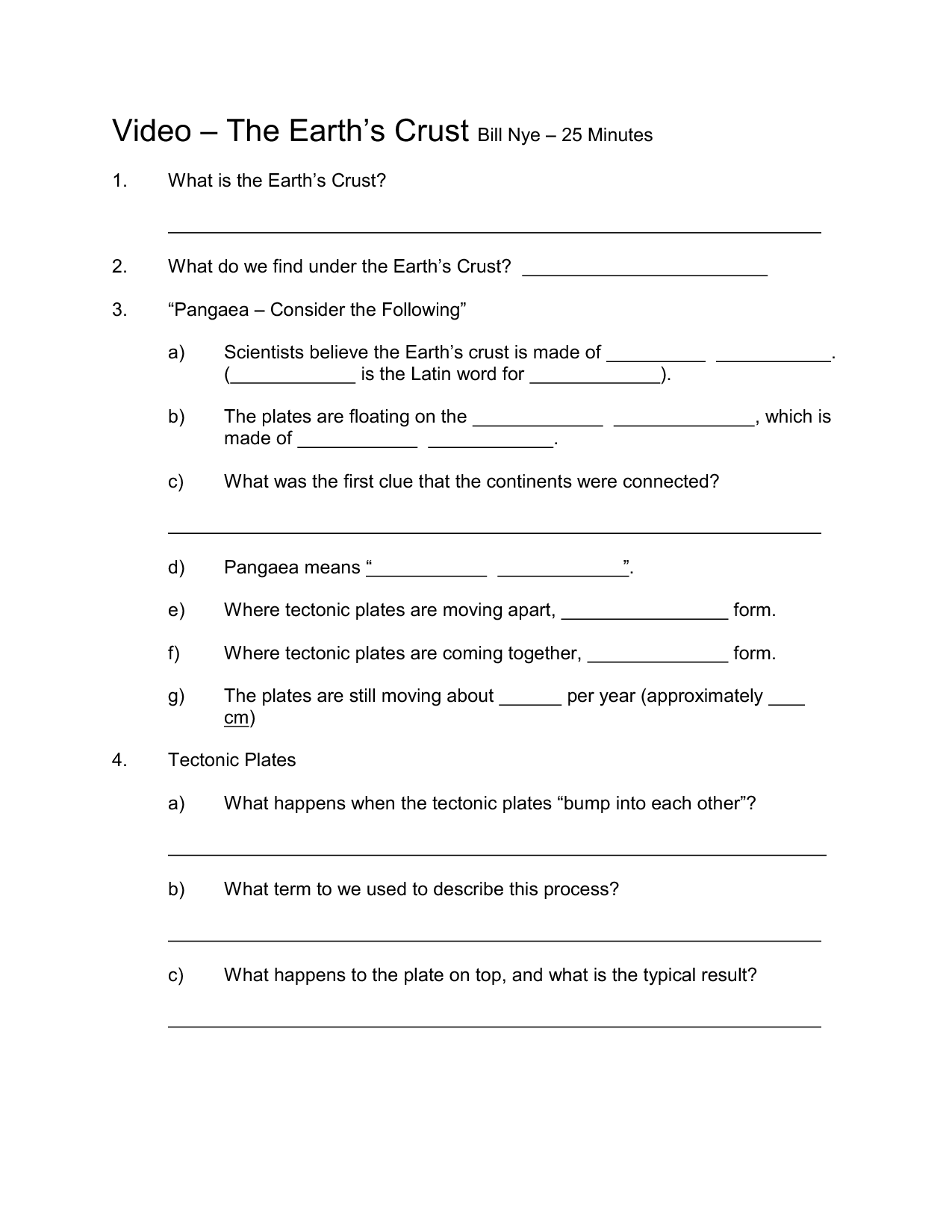 Bill Nye Water Cycle Worksheet